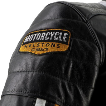 Helstons Vulcan Leather Rag Black Jaune