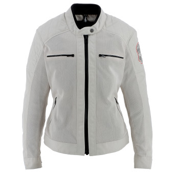Cazadora moto Helstons Widow Air Mesh Silver