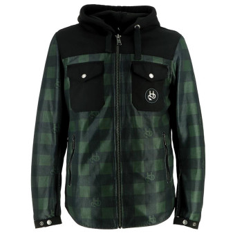 Cazadora moto Helstons Wood Air Black Green