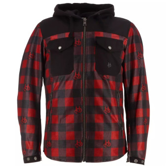 Cazadora moto Helstons Wood Air Black Red