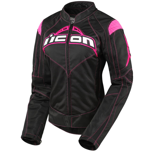 Cazadora moto ICON Contra Black Pink