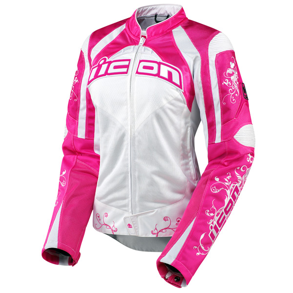 Cazadora moto ICON Contra Speed Queen Pink