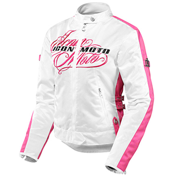 Cazadora moto ICON Hella Street Angel White