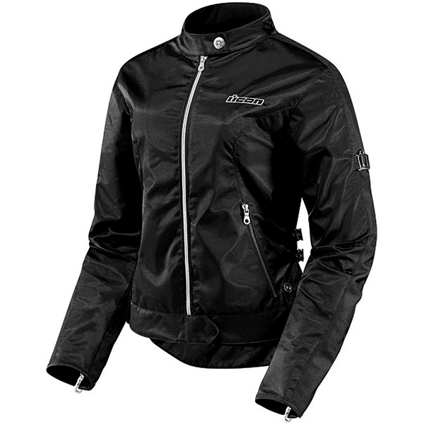 Cazadora moto ICON Hella Textile Black