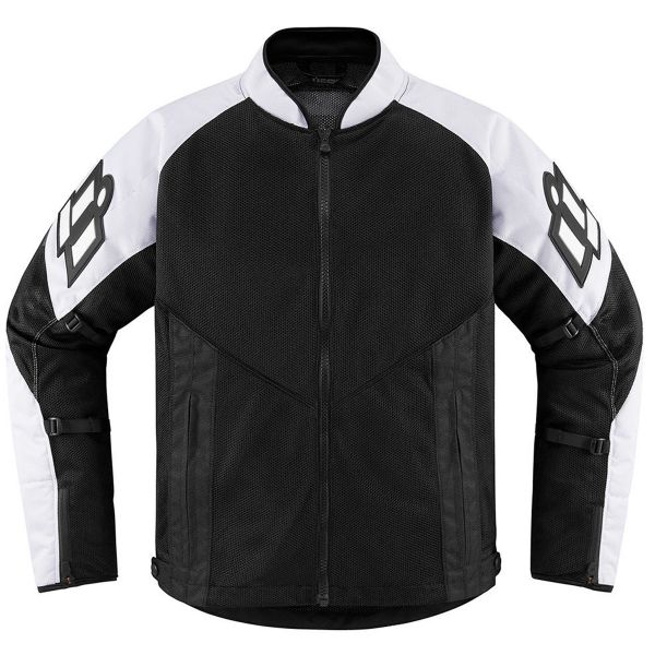 Cazadora moto ICON Mesh AF White Black