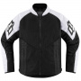 Cazadora moto ICON Mesh AF White Black
