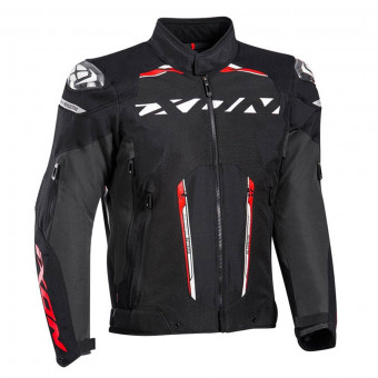 Cazadora moto Ixon Blaster Black White Red