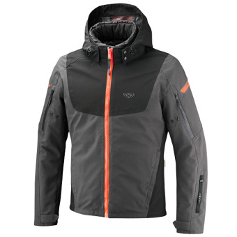 Cazadora moto Ixon Burning Anthracite Black Bright Red