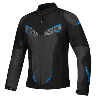 Cazadora moto Ixon Caliber Black Anthracite Blue