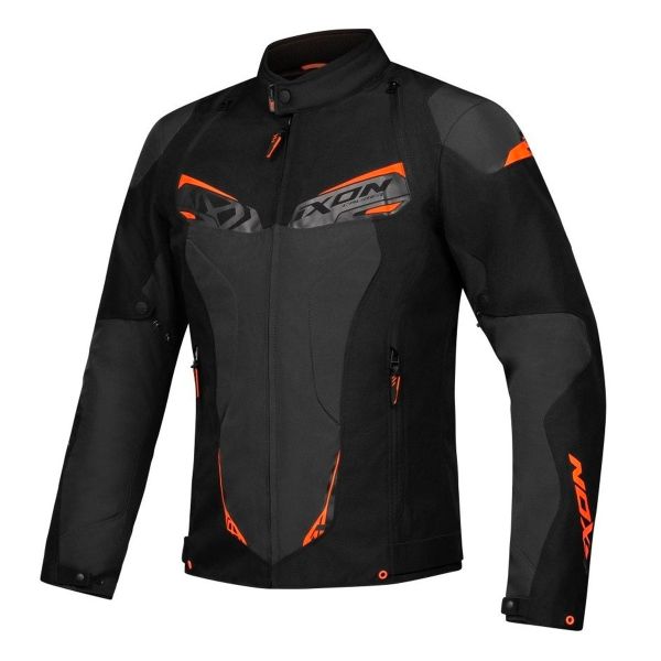 Cazadora moto Ixon Caliber Black Anthracite Orange