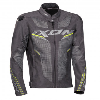 Cazadora moto Ixon Draco Anthracite Grey Bright Yellow