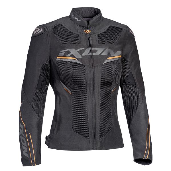 Cazadora moto Ixon Draco Lady Anthracite Black Gold
