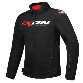 Cazadora moto Ixon Fierce Black White Red
