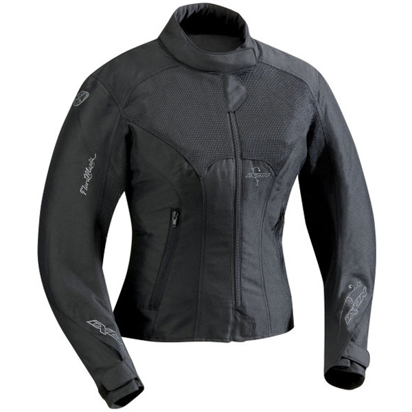 Cazadora moto Ixon Flora Negro Plata
