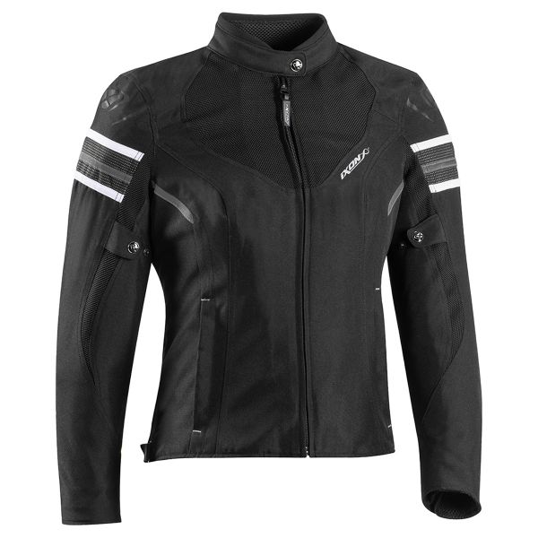 Cazadora moto Ixon Ilana Evo Black White Cazadora moto Ixon Ilana Evo Black White