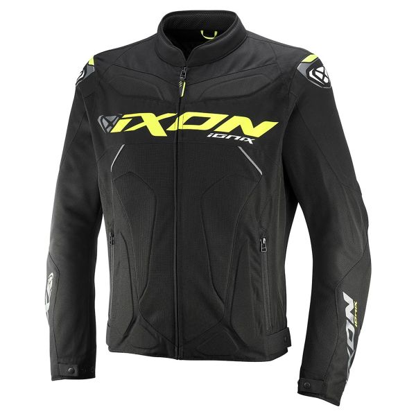 Cazadora moto Ixon Ionix Negro Amarillo Gris