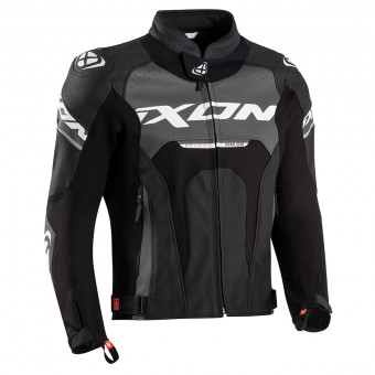 Cazadora moto Ixon Jackal Jacket Black Anthracite White