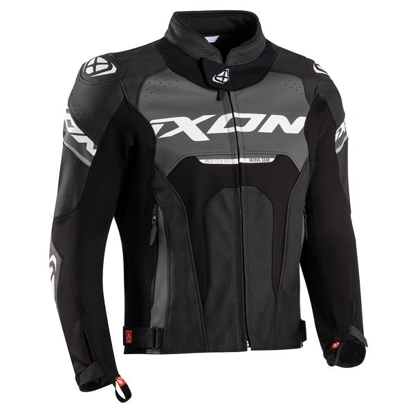 Cazadora moto Ixon Jackal Jacket Black Anthracite White