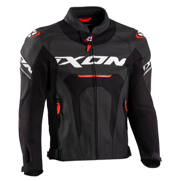 Cazadora moto Ixon Jackal Jacket Black White Red