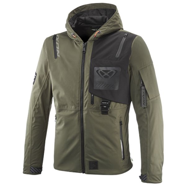 Cazadora moto Ixon M-Quarter Khaki Black