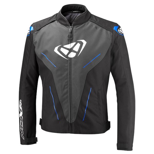 Cazadora moto Ixon Prodigy Black Anthracite Bleue