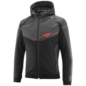 Cazadora moto Ixon Seccin Negro Antracita Rojo