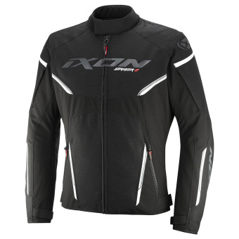 Cazadora moto Ixon Striker 2 Negro Blanco