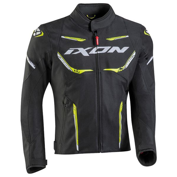Cazadora moto Ixon Striker Air WP Black Yellow Vif White