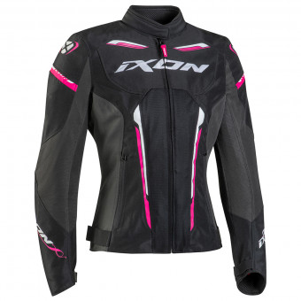 Cazadora moto Ixon Striker Air WPL Black Anthracite Fuchsia