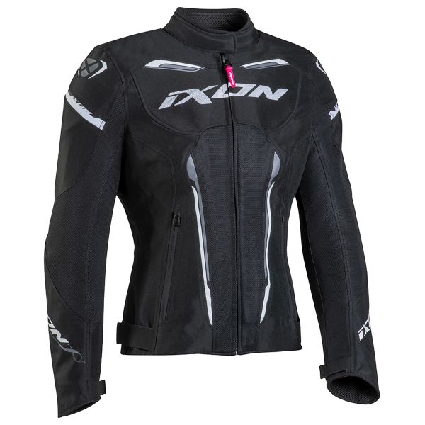 Cazadora moto Ixon Striker Air WPL Black White