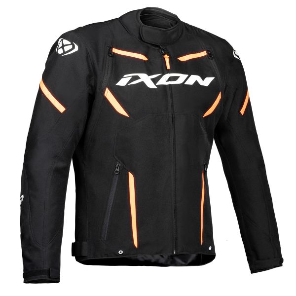 Cazadora moto Ixon Striker Black White Orange