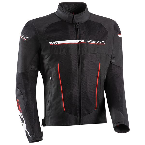 Cazadora moto Ixon T-Rex Black White Red