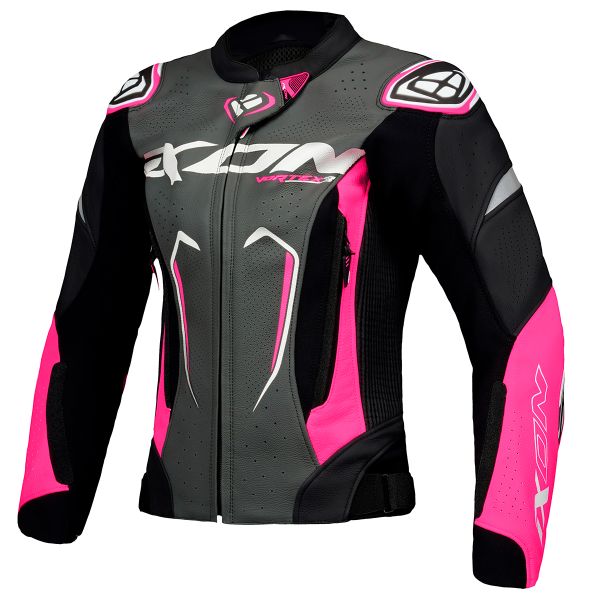 Cazadora moto Ixon Vortex 3 Jacket Lady Black Pinck White