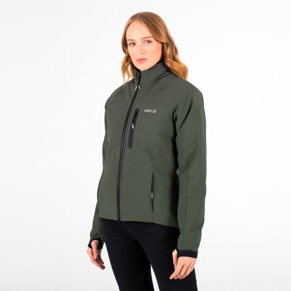 Cazadora moto Knox Dual Pro Jacket Green Woman