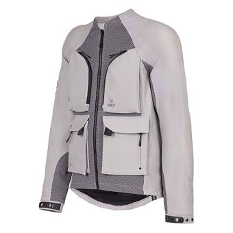 Cazadora moto Knox Tor (sobrechaqueta incluida) Gris claro