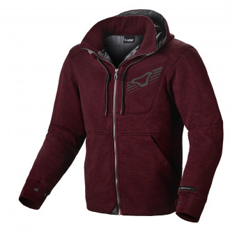 Cazadora moto Macna District Hoodie Burgundy