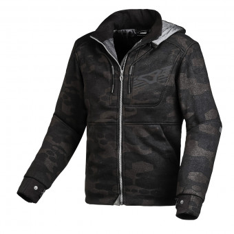 Cazadora moto Macna District Hoodie Grey Print