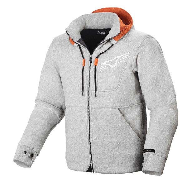 Cazadora moto Macna District Hoodie Light Grey