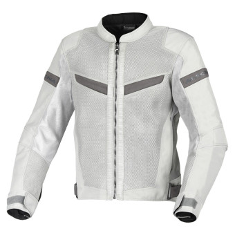 Cazadora moto Macna Velotura Gris claro