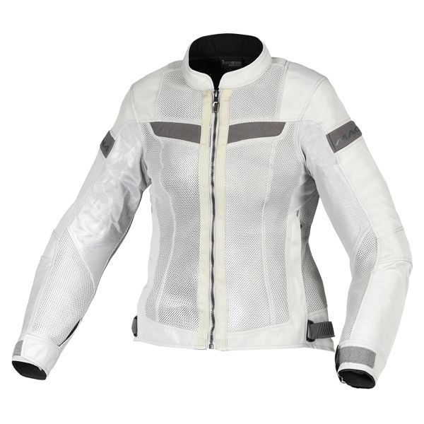 Cazadora moto Macna Velotura Mujer Gris claro