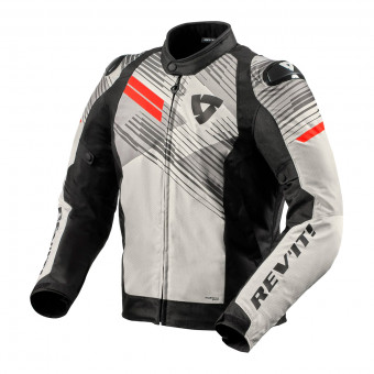 Cazadora moto REV'IT Apex H2O Grey Neon Red