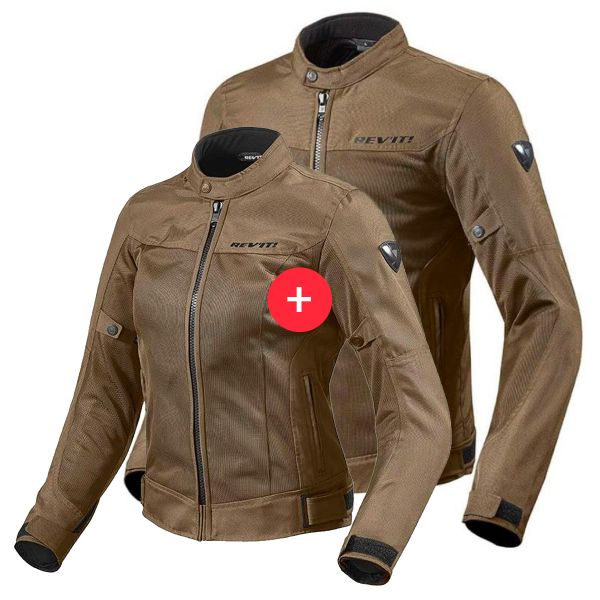 Cazadora moto REV'IT Duo Eclipse Brown Man and Woman