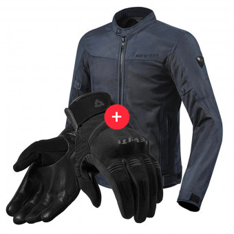 Cazadora moto REV'IT Eclipse Dark Blue + Mosca Black