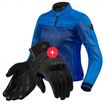 Cazadora moto REV'IT Eclipse Ladies Blue + Mosca Ladies Black