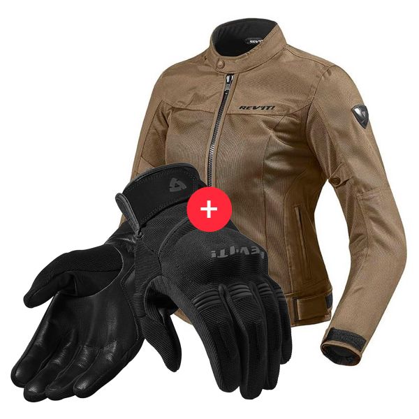 Cazadora moto REV'IT Eclipse Ladies Brown + Mosca Ladies Black