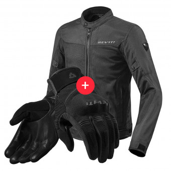 Cazadora moto REV'IT Eclipse Black + Mosca Black