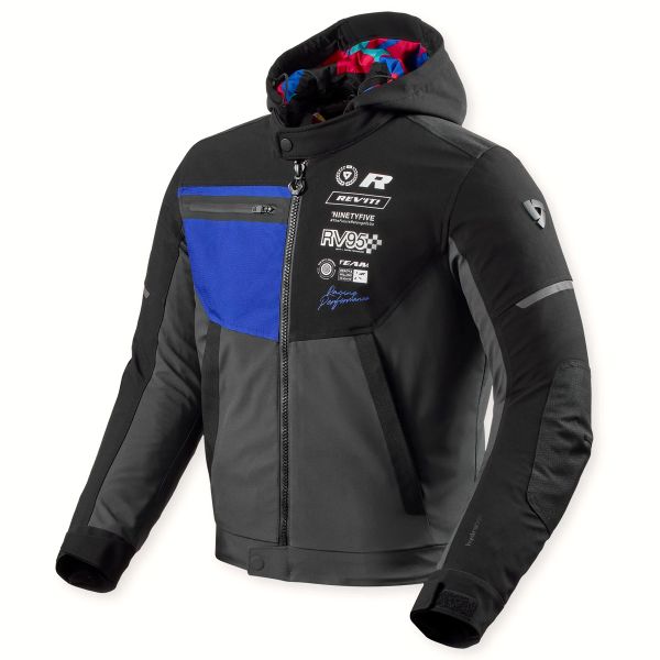 Cazadora moto REV'IT Haste H2O Black Blue