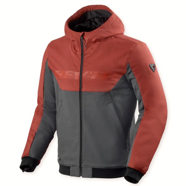 Cazadora moto REV'IT Hoodie Parabolica 2 Burgundy Red Grey