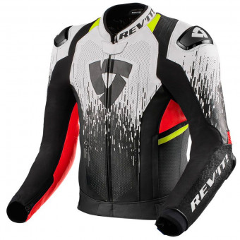 Cazadora moto REV'IT Quantum 2 Pro Air Blanco Neon Rojo