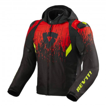 Cazadora moto REV'IT Quantum 2 H2O Negro Rojo